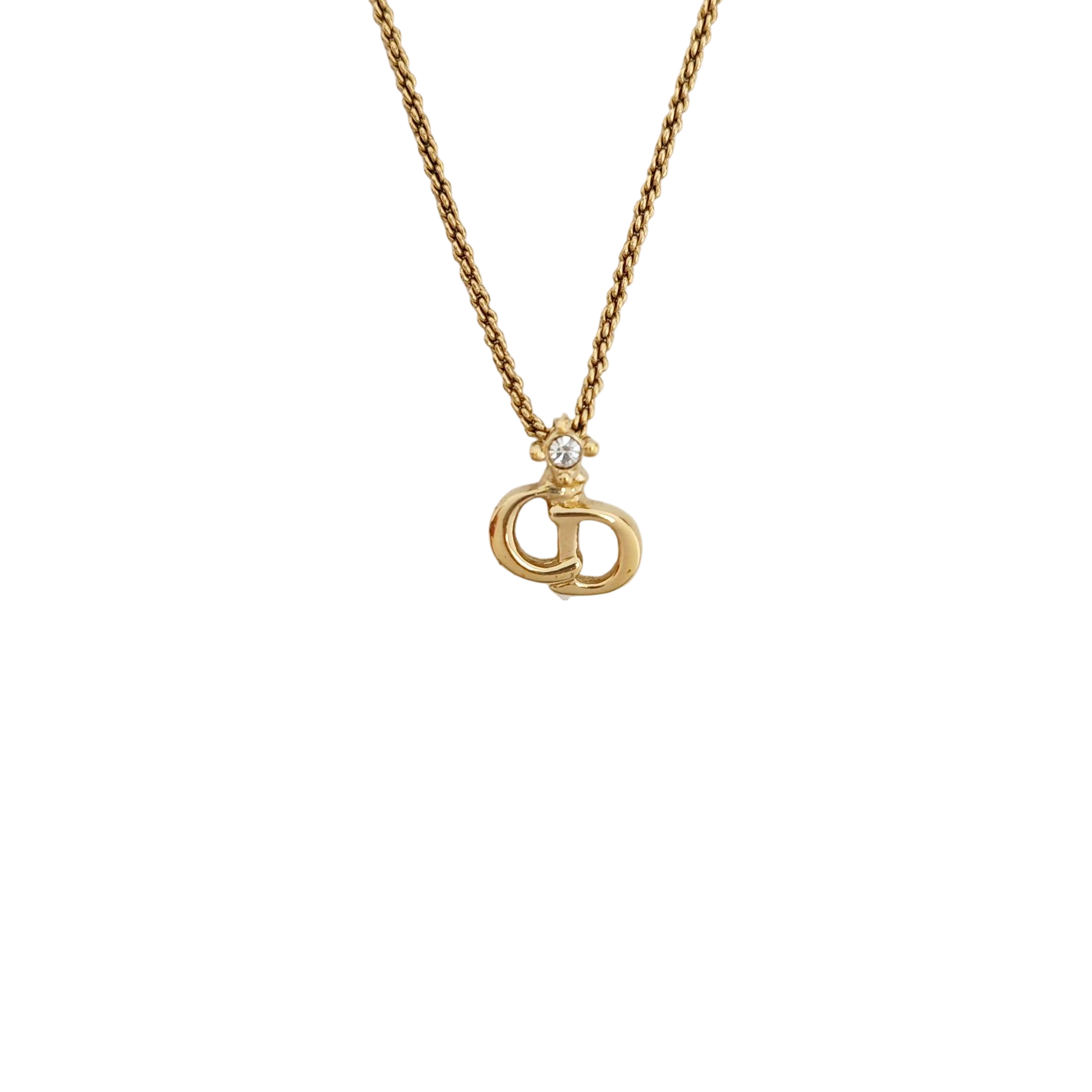 Petit CD Metal Gold Necklace
