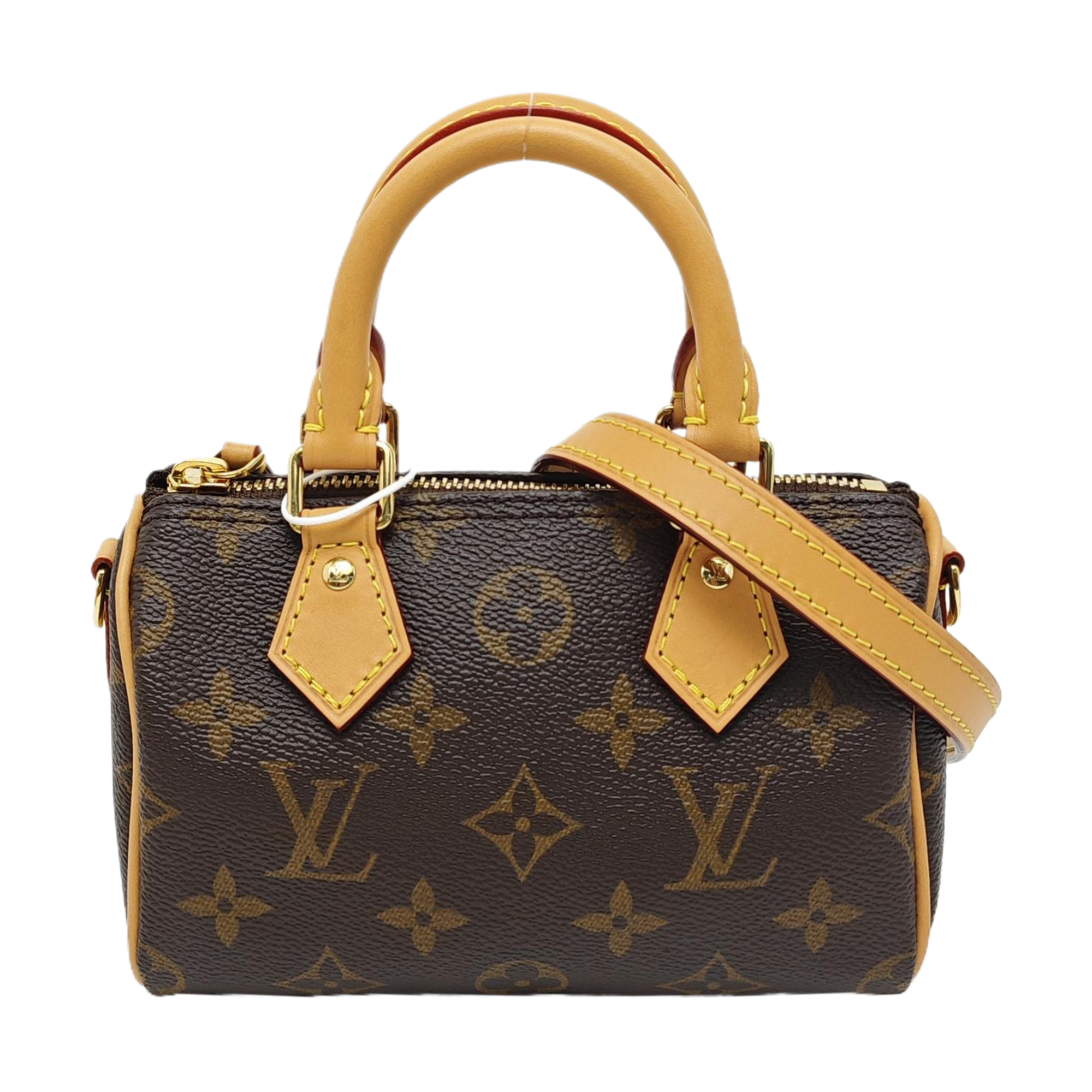 SPEEDY Nano Monogram Coated Canvas Brown