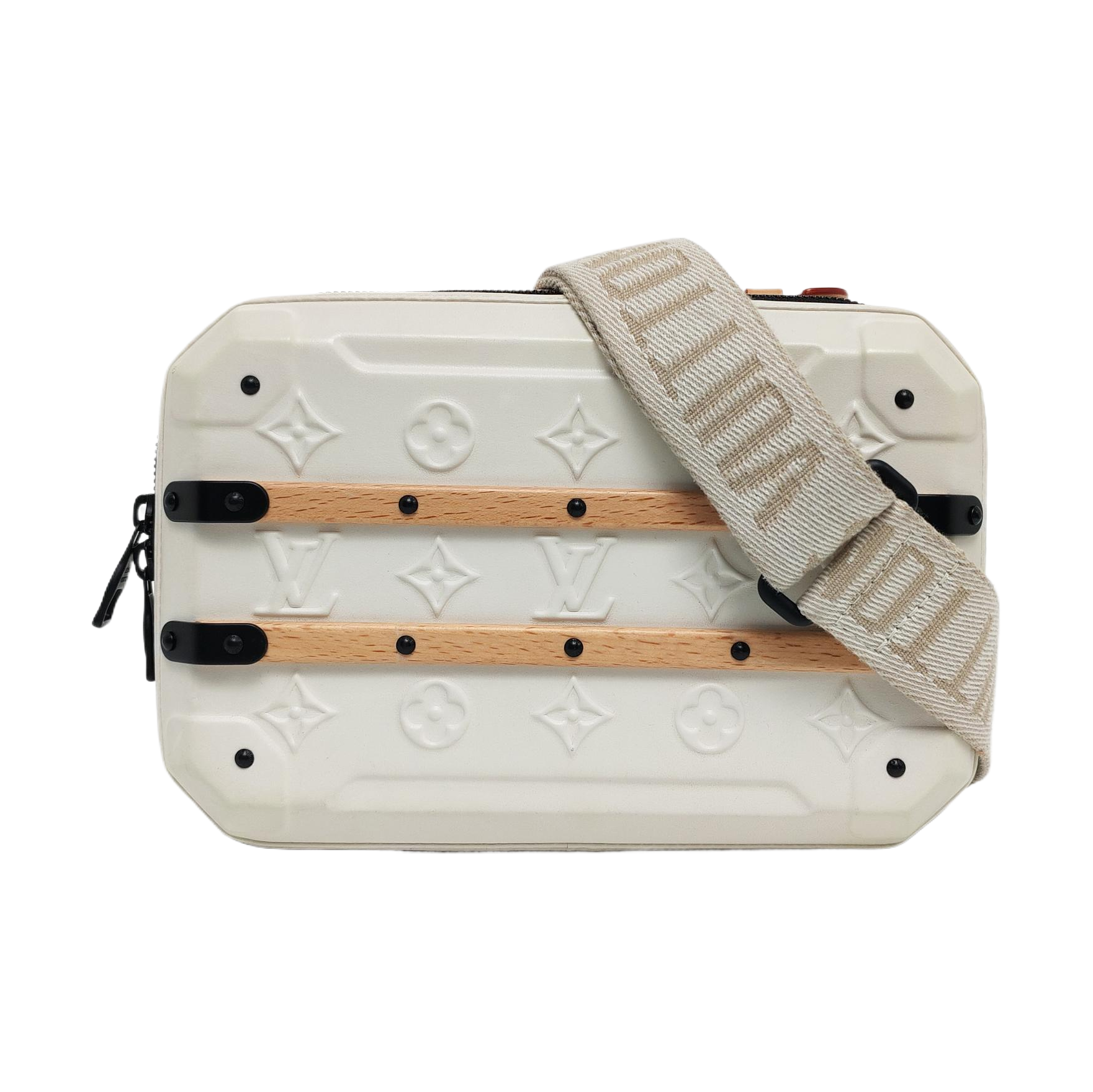 TRUNK Monogram Calfskin White