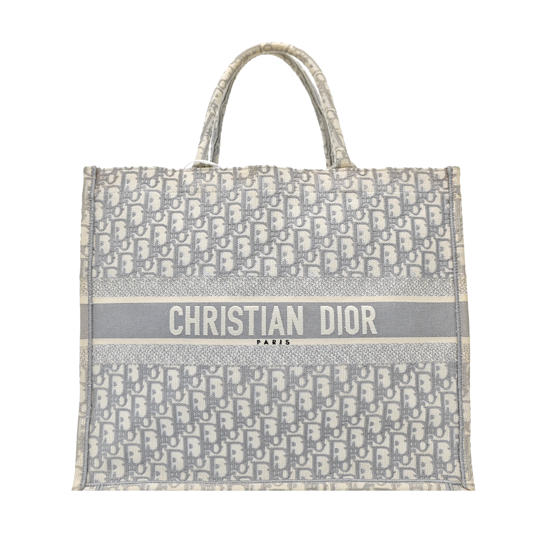 Book Tote Large Oblique Canvas Gray