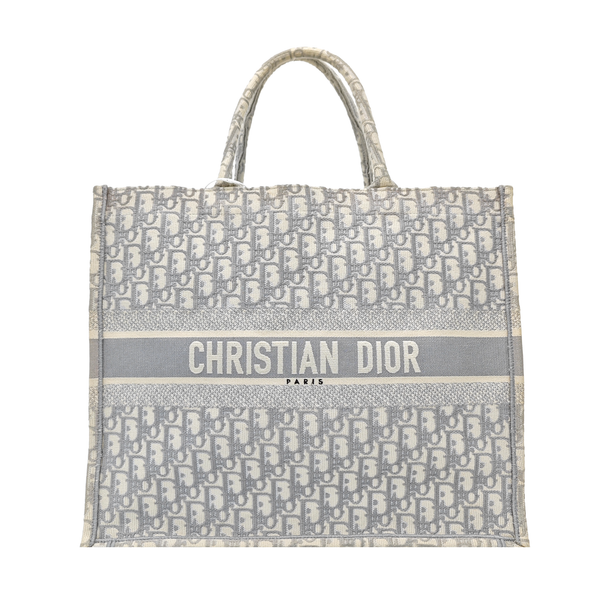 Book Tote Large Oblique Canvas Gray