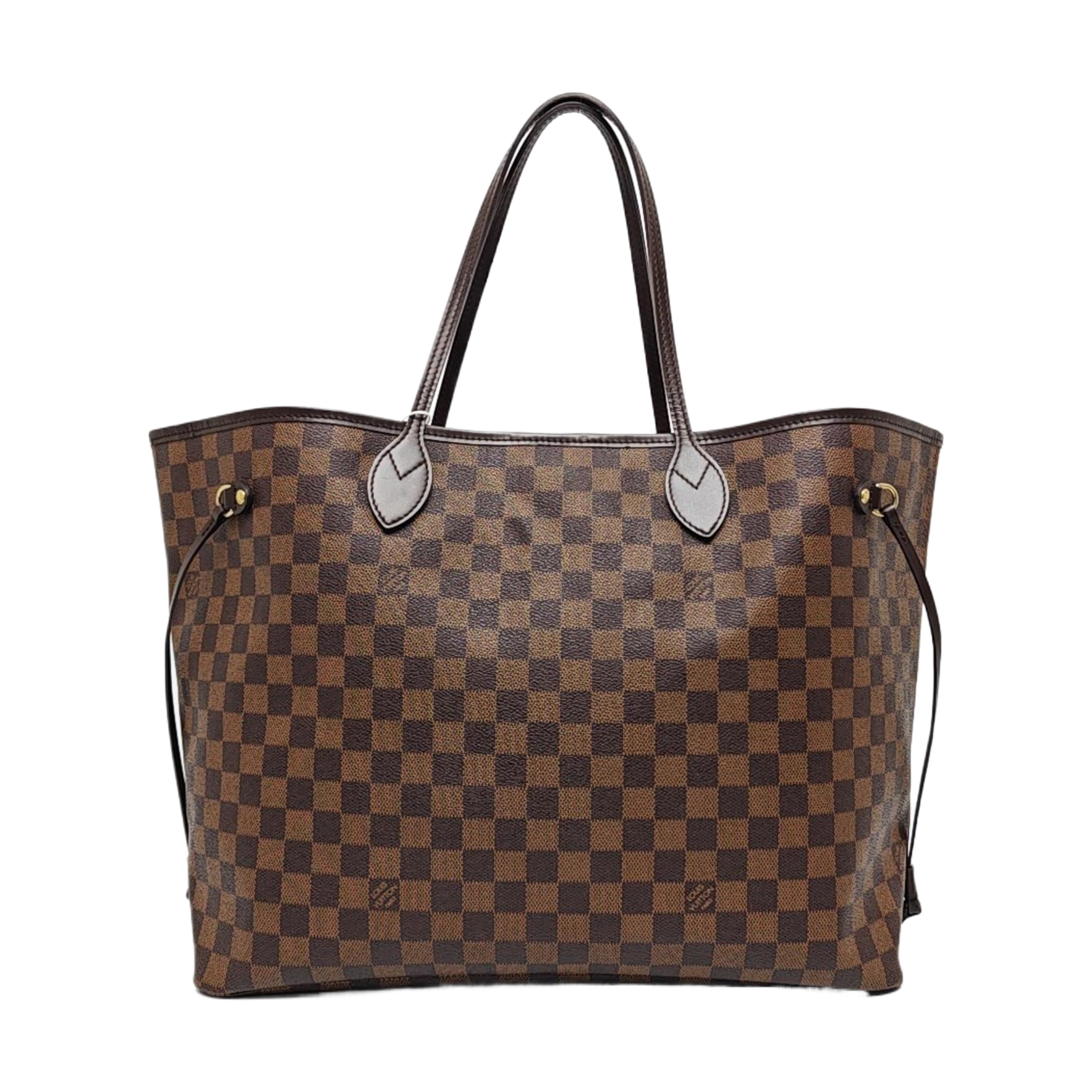 NEVERFULL GM Damier Ebene Coated Canvas Brown
