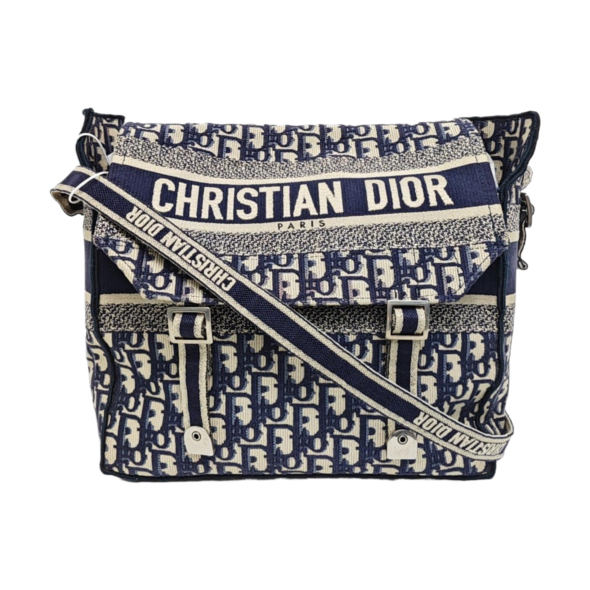 Diorcamp Large Oblique Canvas Blue