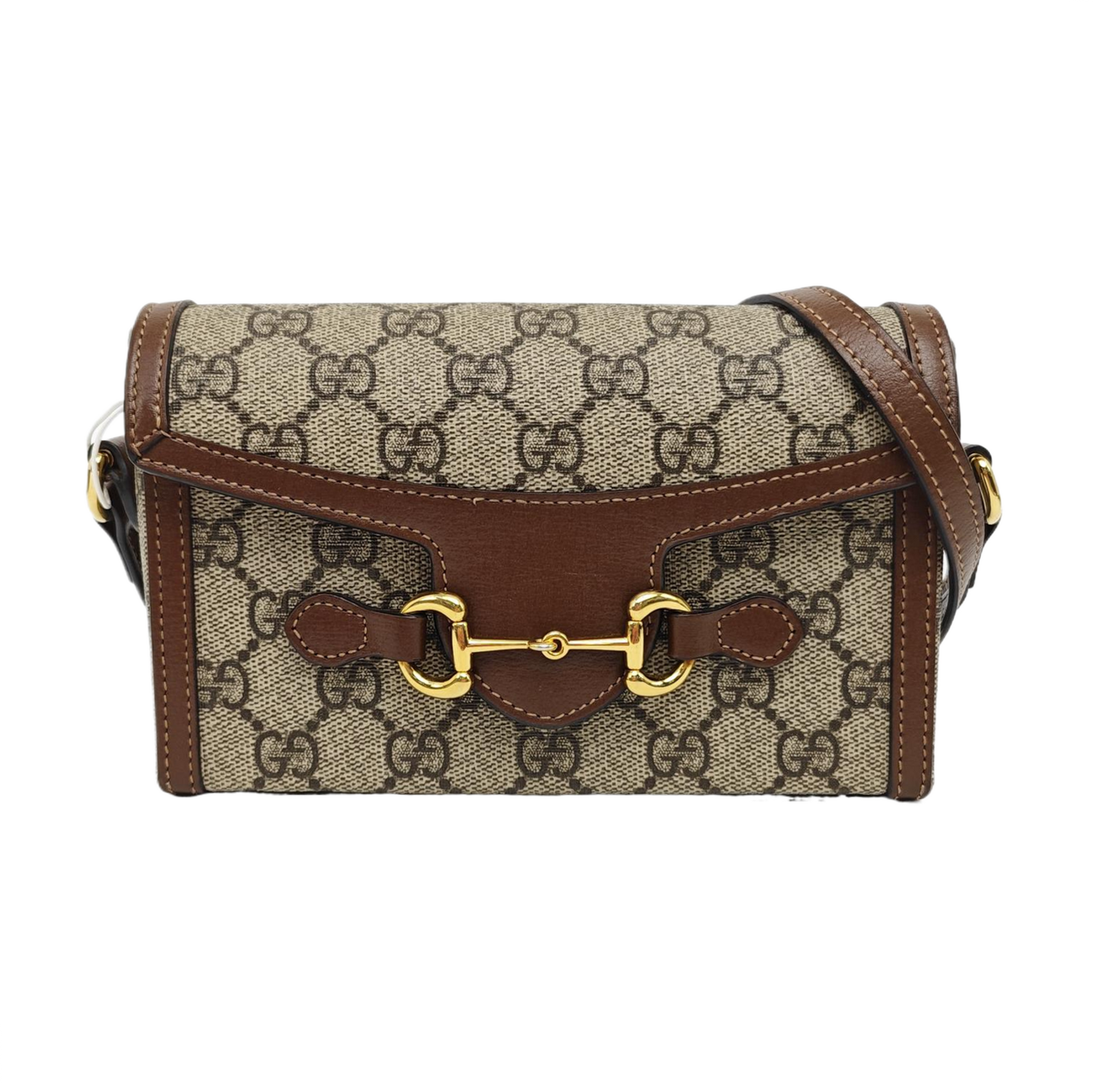 Horsebit 1955 Mini Monogram Coated Canvas Beige