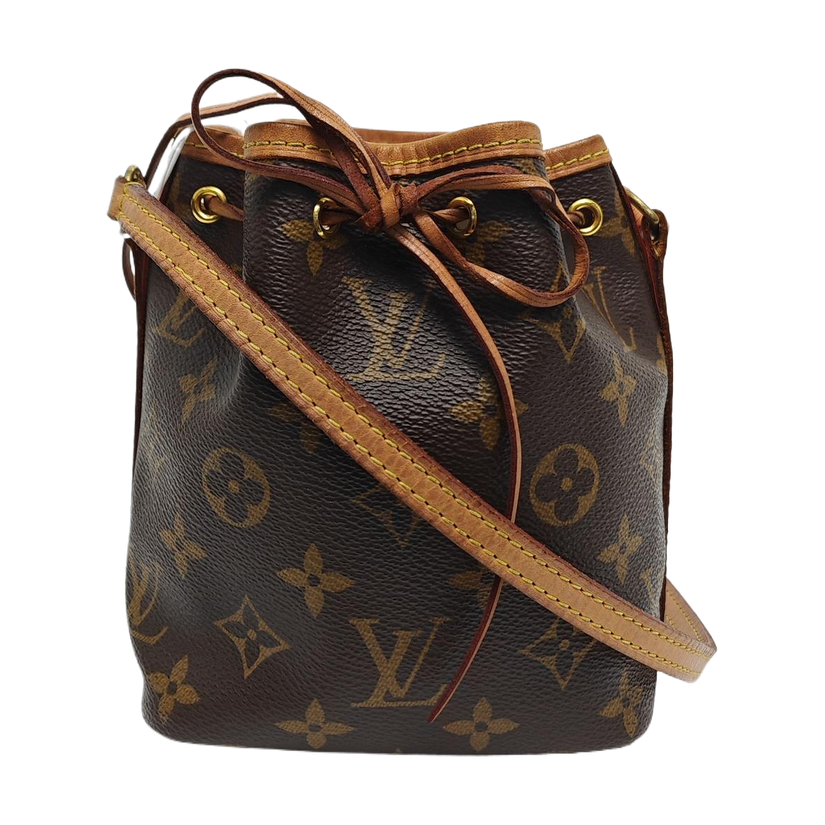 NÉONOÉ Nano Monogram Coated Canvas Brown
