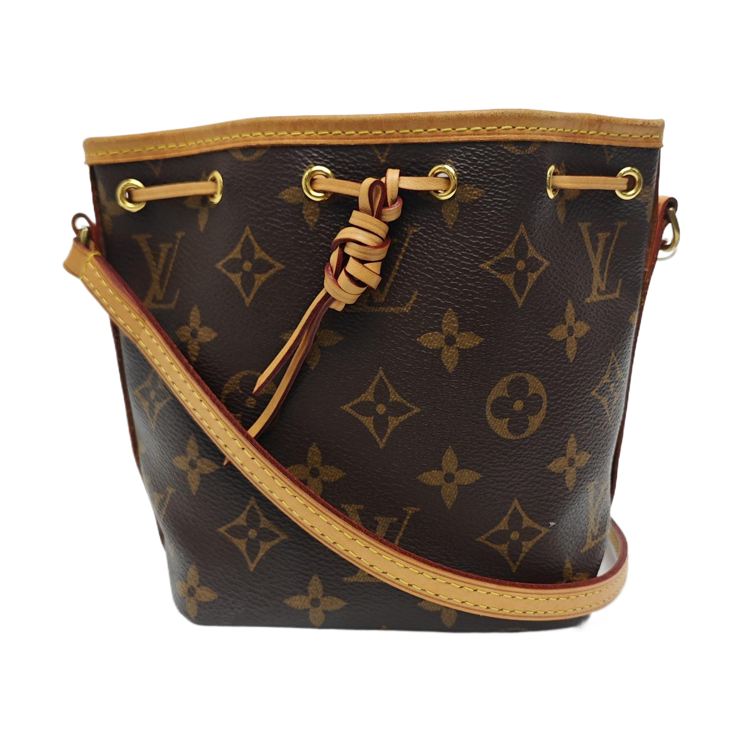 NÉONOÉ Nano Monogram Coated Canvas Brown