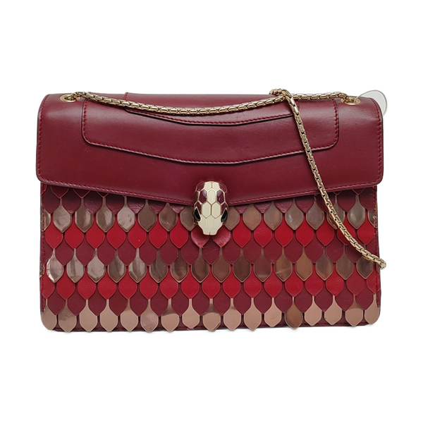 SERPENTI FOREVER Medium Quilted Calfskin Red