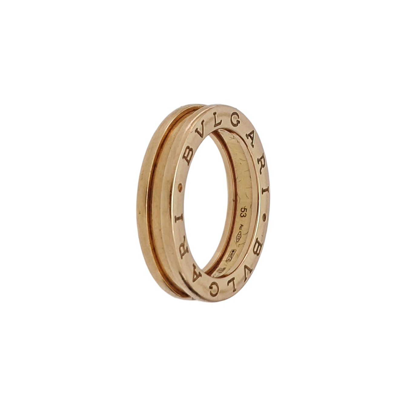 B.ZERO1 18k Rose Gold Ring EU 53