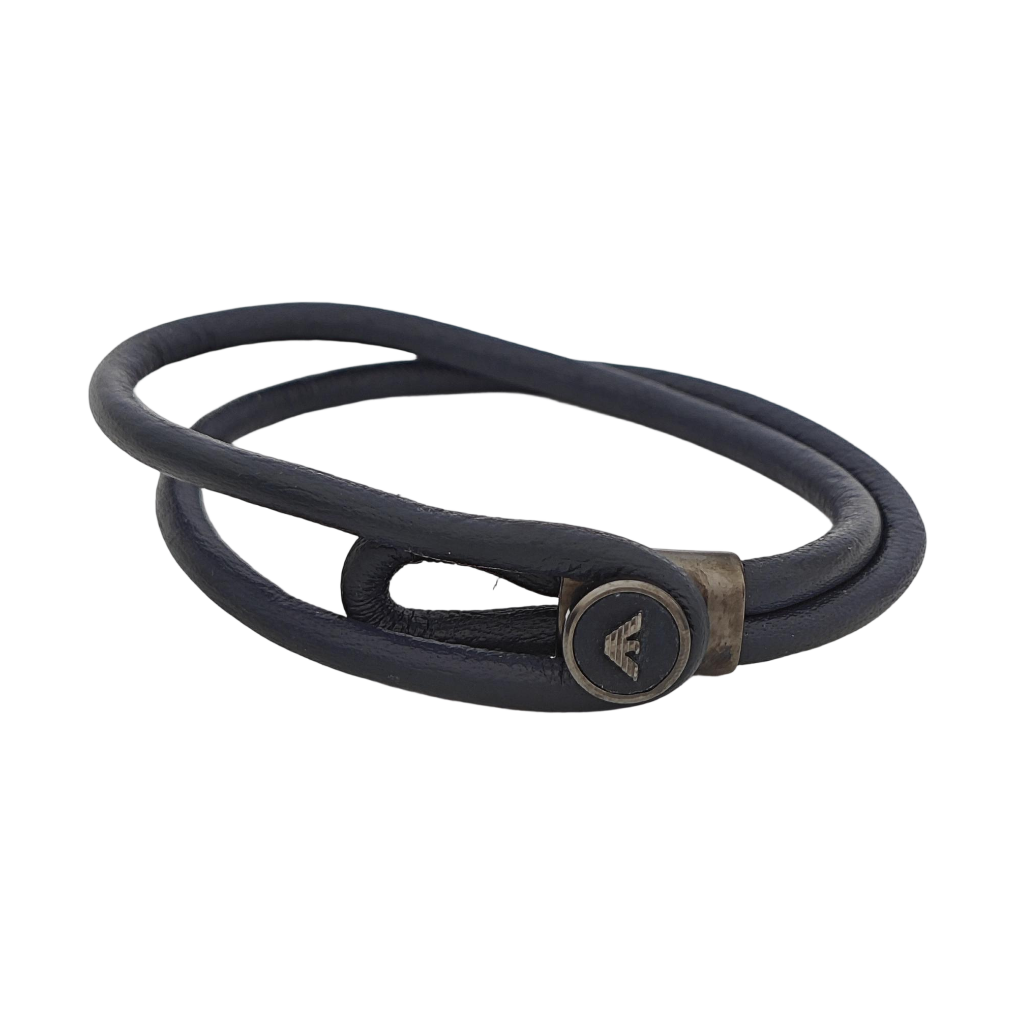 Leather Blue Bangle