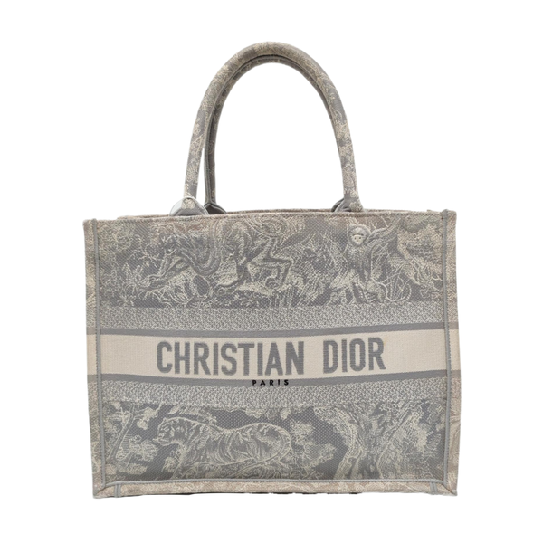 Book Tote Medium Canvas Gray