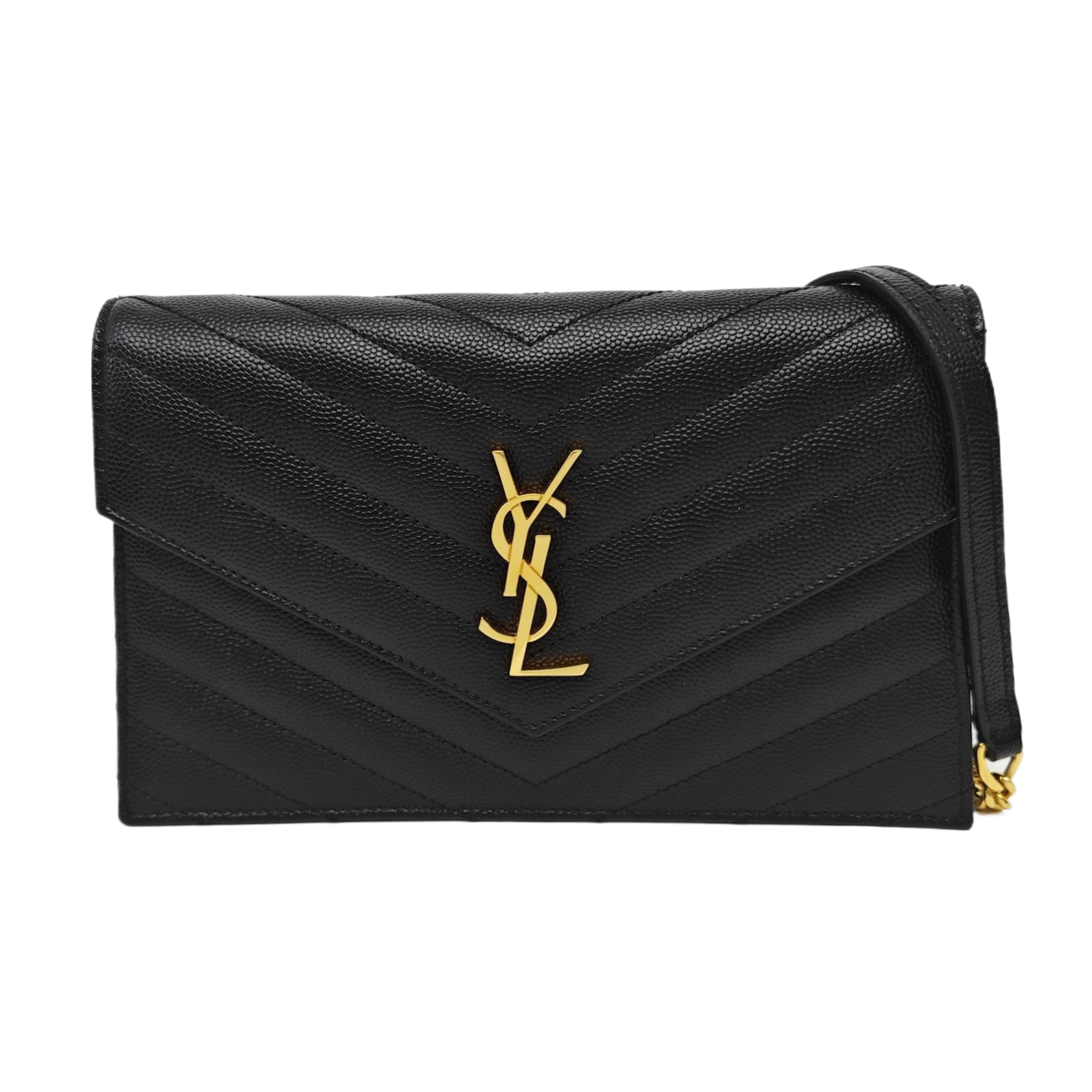 MONOGRAM Chevron Calfskin Black