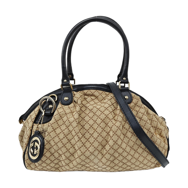 Sukey Monogram Canvas Black