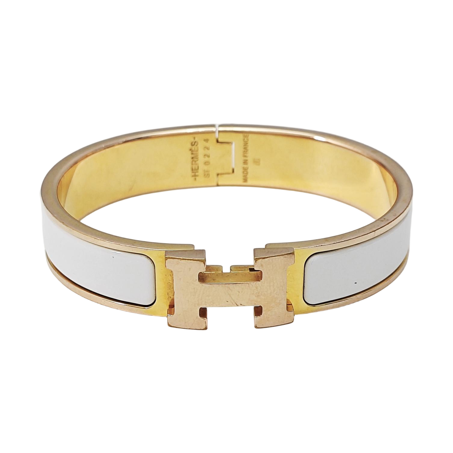 Clic H Metal Rose Gold Bangle
