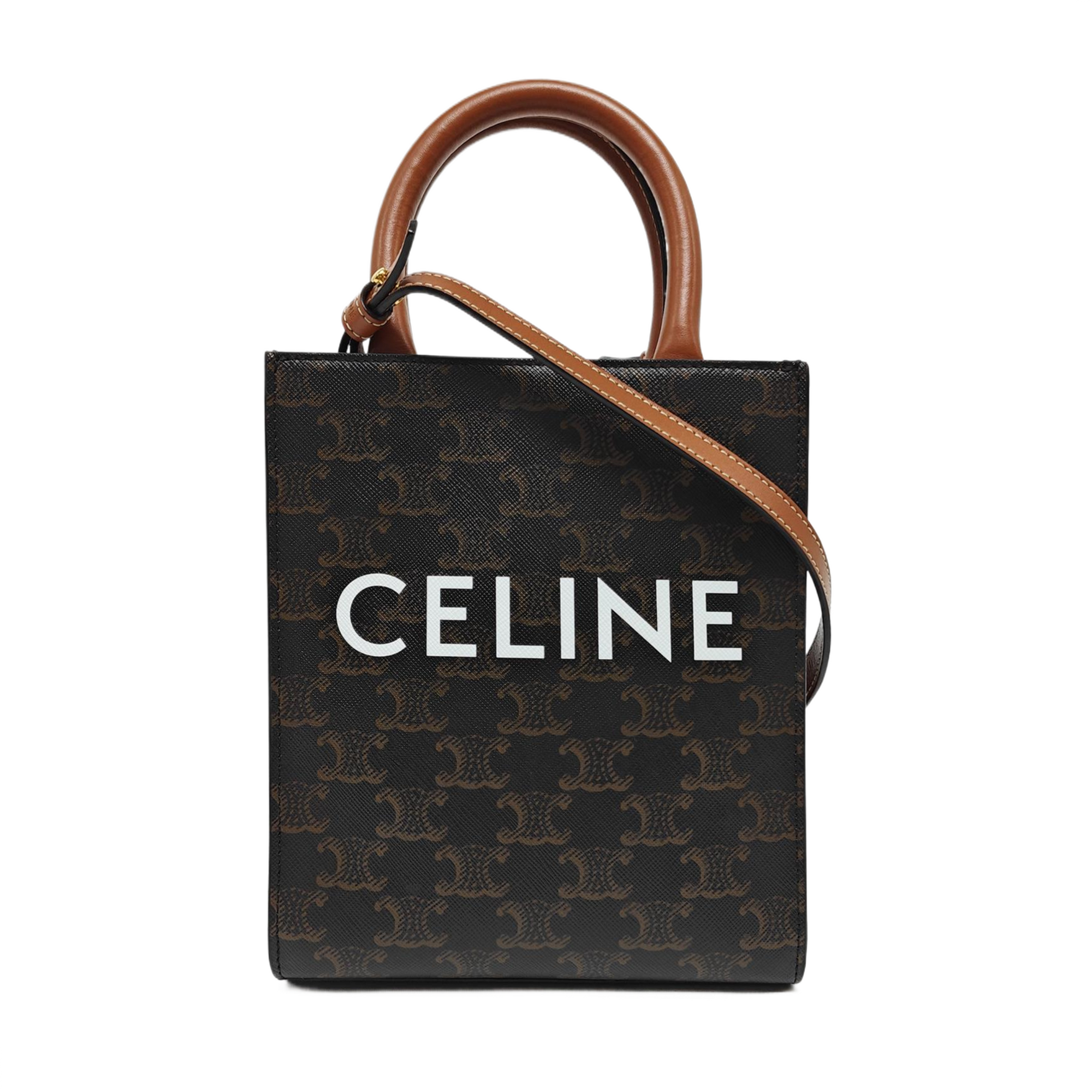 CABAS CELINE Mini Coated Canvas Brown