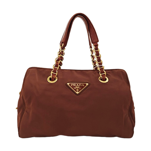 Fabric Tote Bag Brown