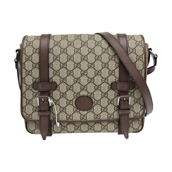 Monogram Coated Canvas Shoulder Bag Brown