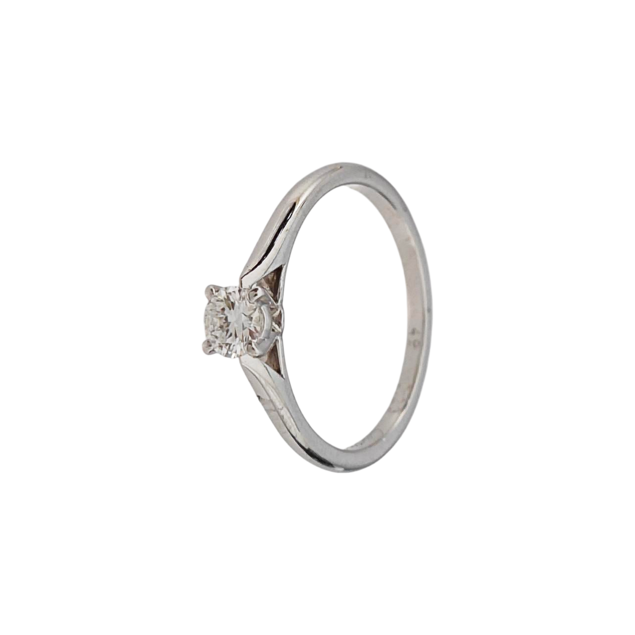 SOLITAIRE 1895 Platinum 950 Silver Ring EU 49