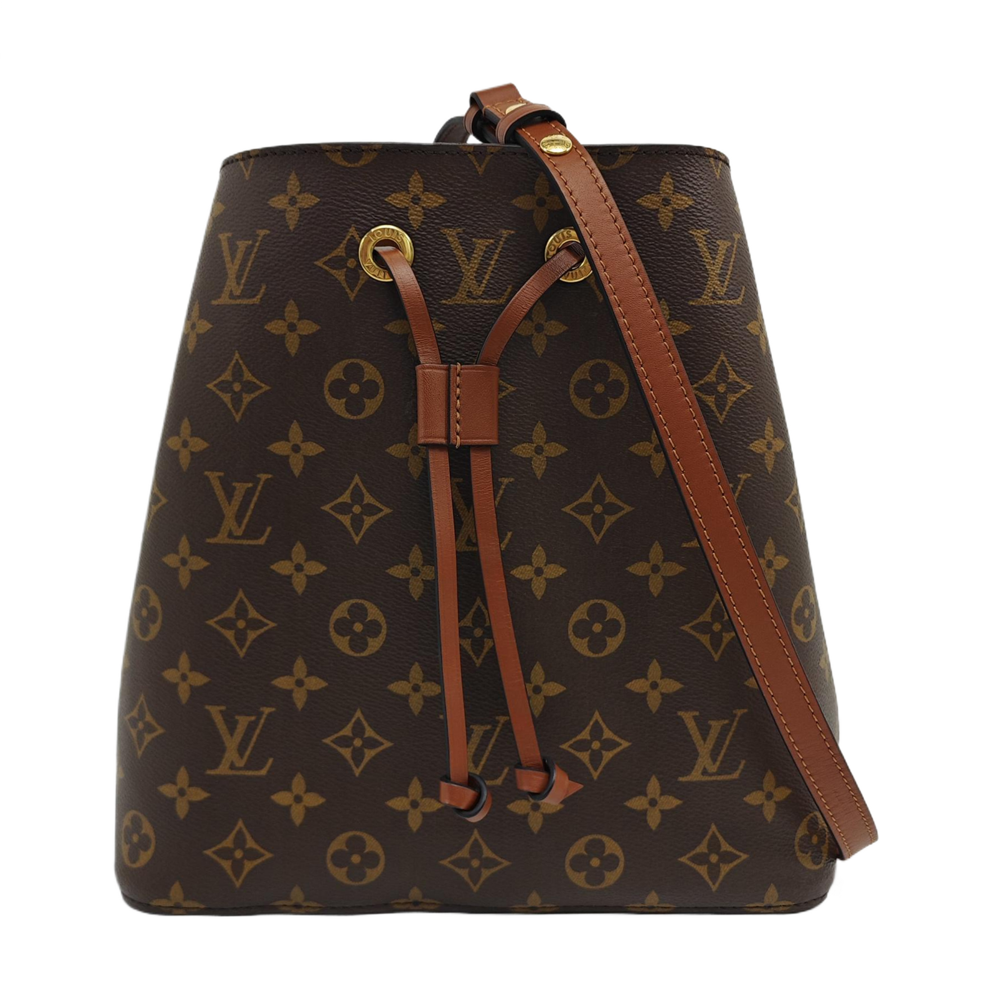 NÉONOÉ MM Monogram Coated Canvas Brown