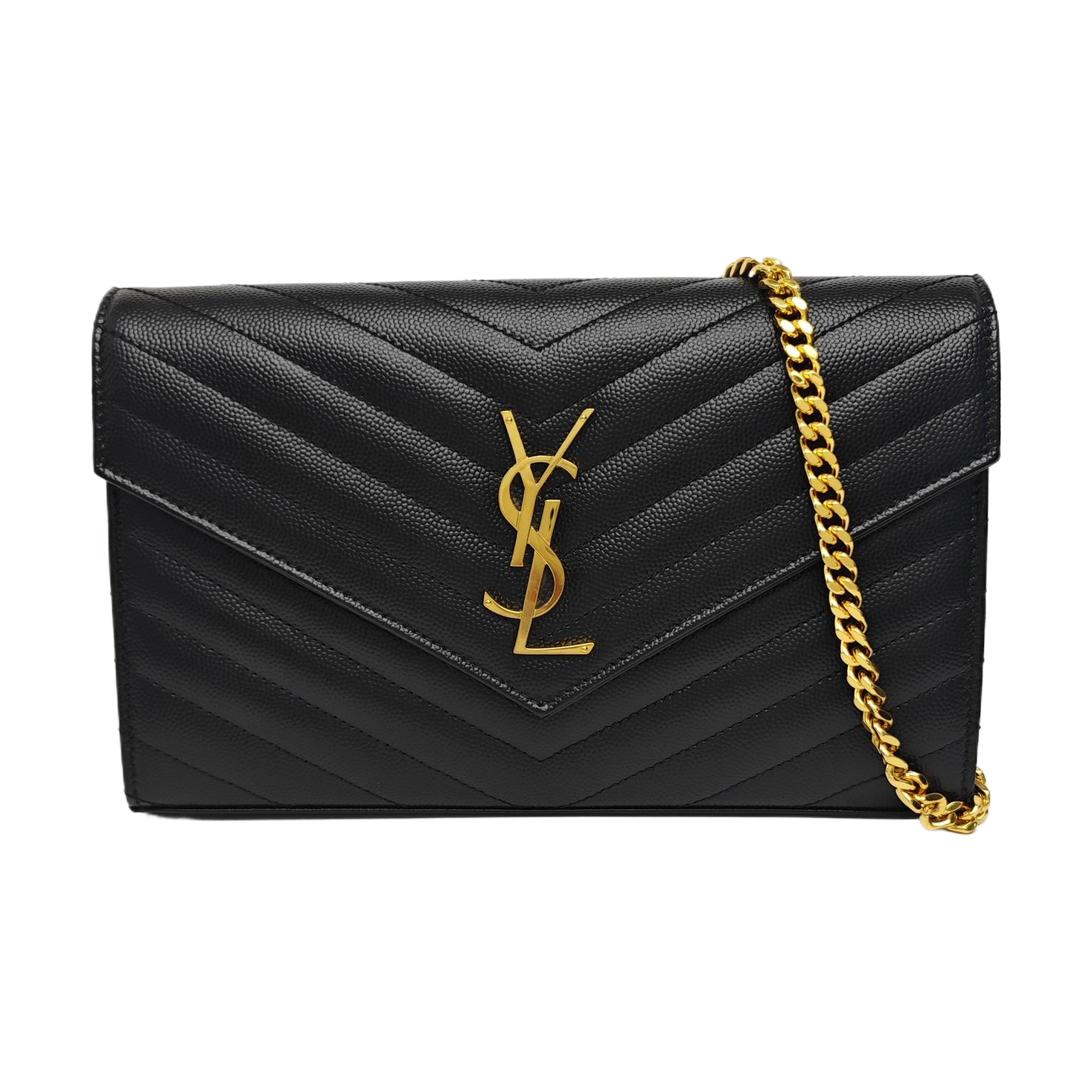 MONOGRAM Medium Chevron Calfskin Black