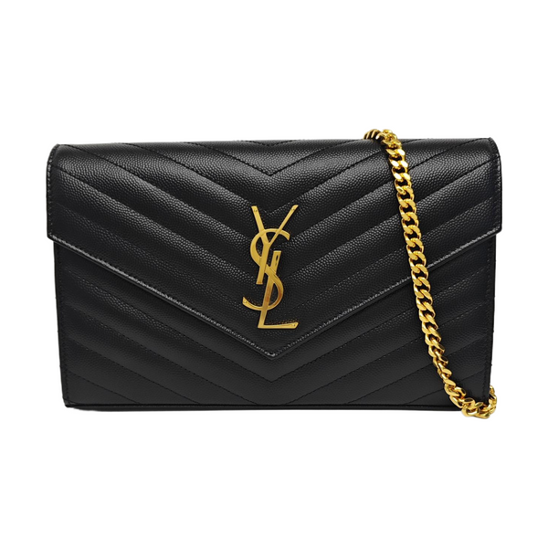 MONOGRAM Medium Chevron Calfskin Black