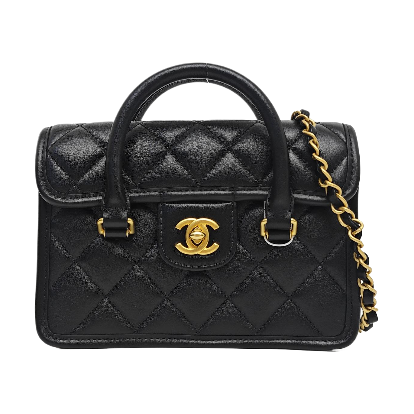 CLASSIC FLAP Small Quilted Velvet Black
