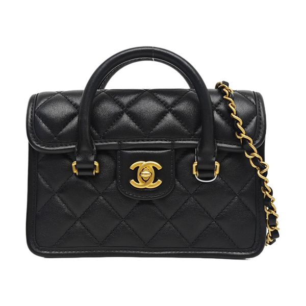 CLASSIC FLAP Small Quilted Velvet Black