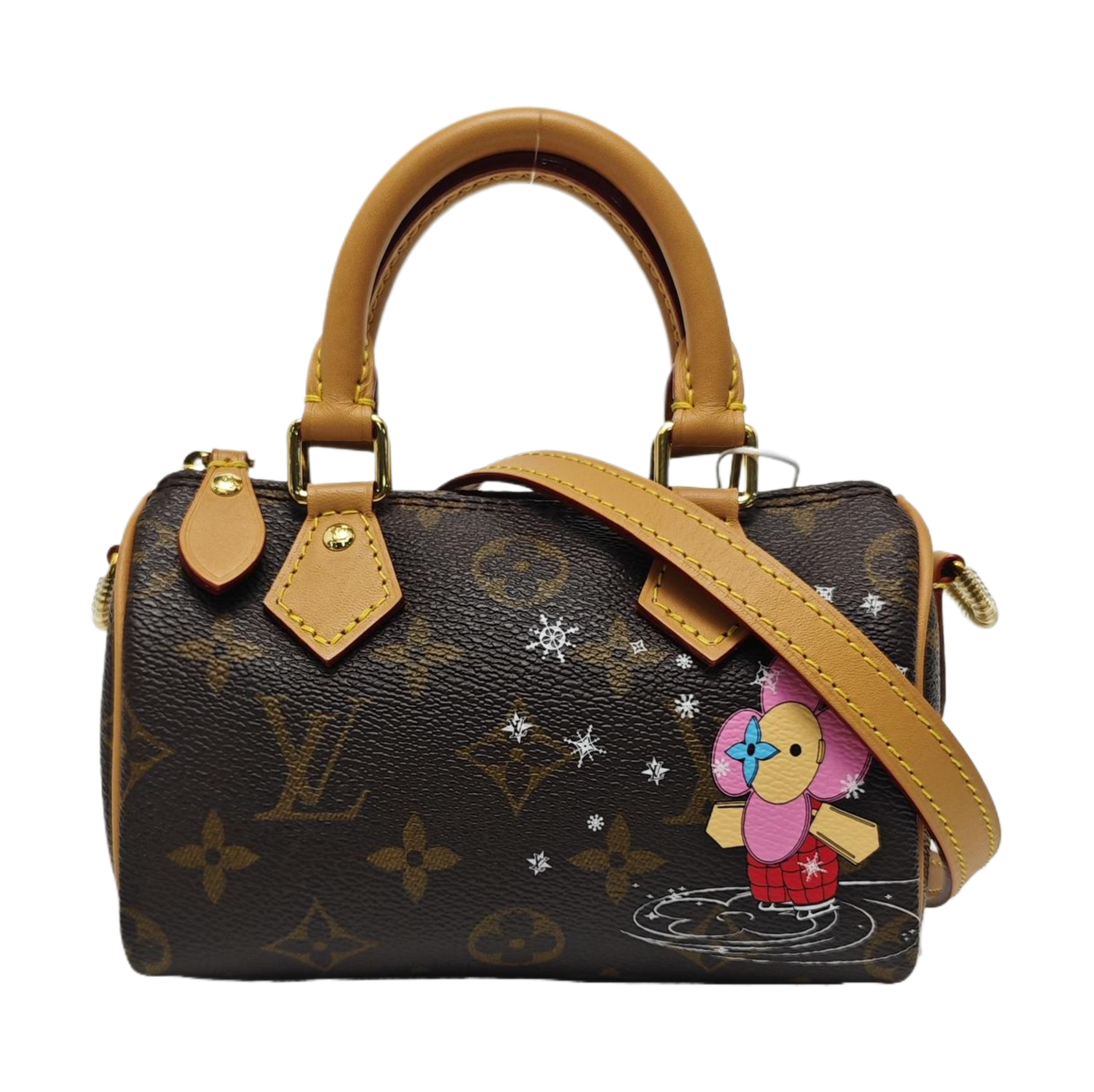 SPEEDY Nano Monogram Coated Canvas Brown