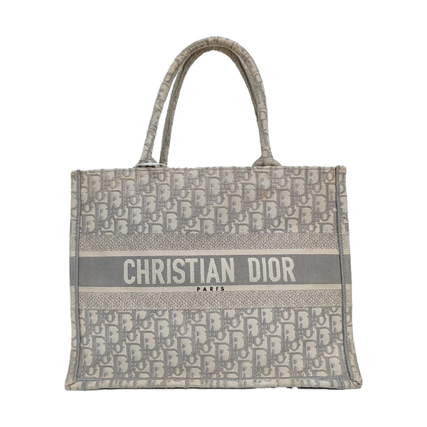 Book Tote Medium Oblique Canvas Gray