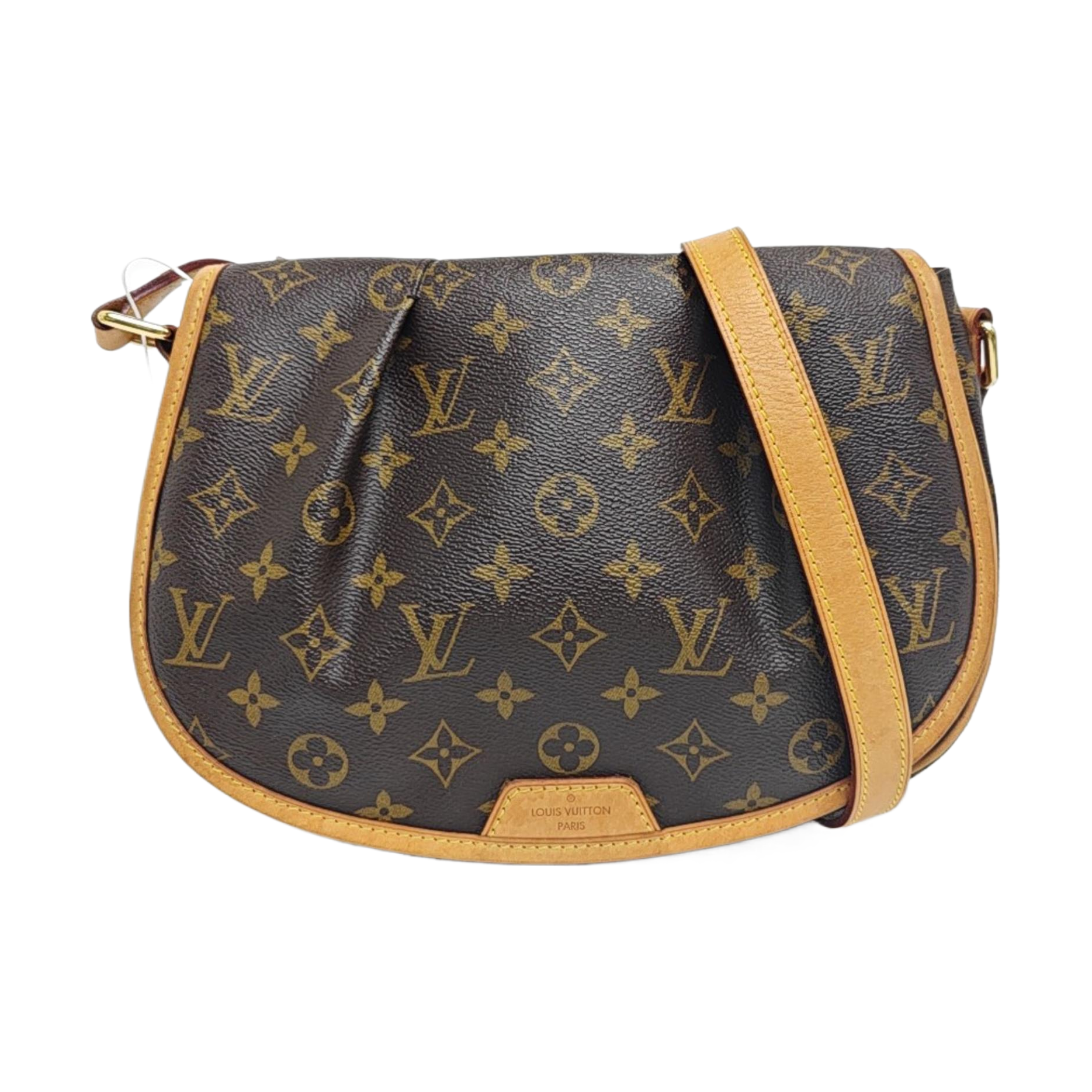 MENILMONTANT PM Monogram Coated Canvas Brown