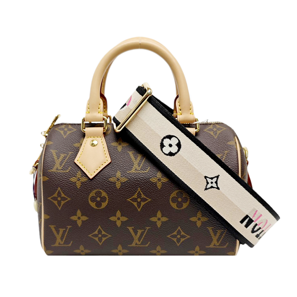 SPEEDY 20 Monogram Coated Canvas Brown