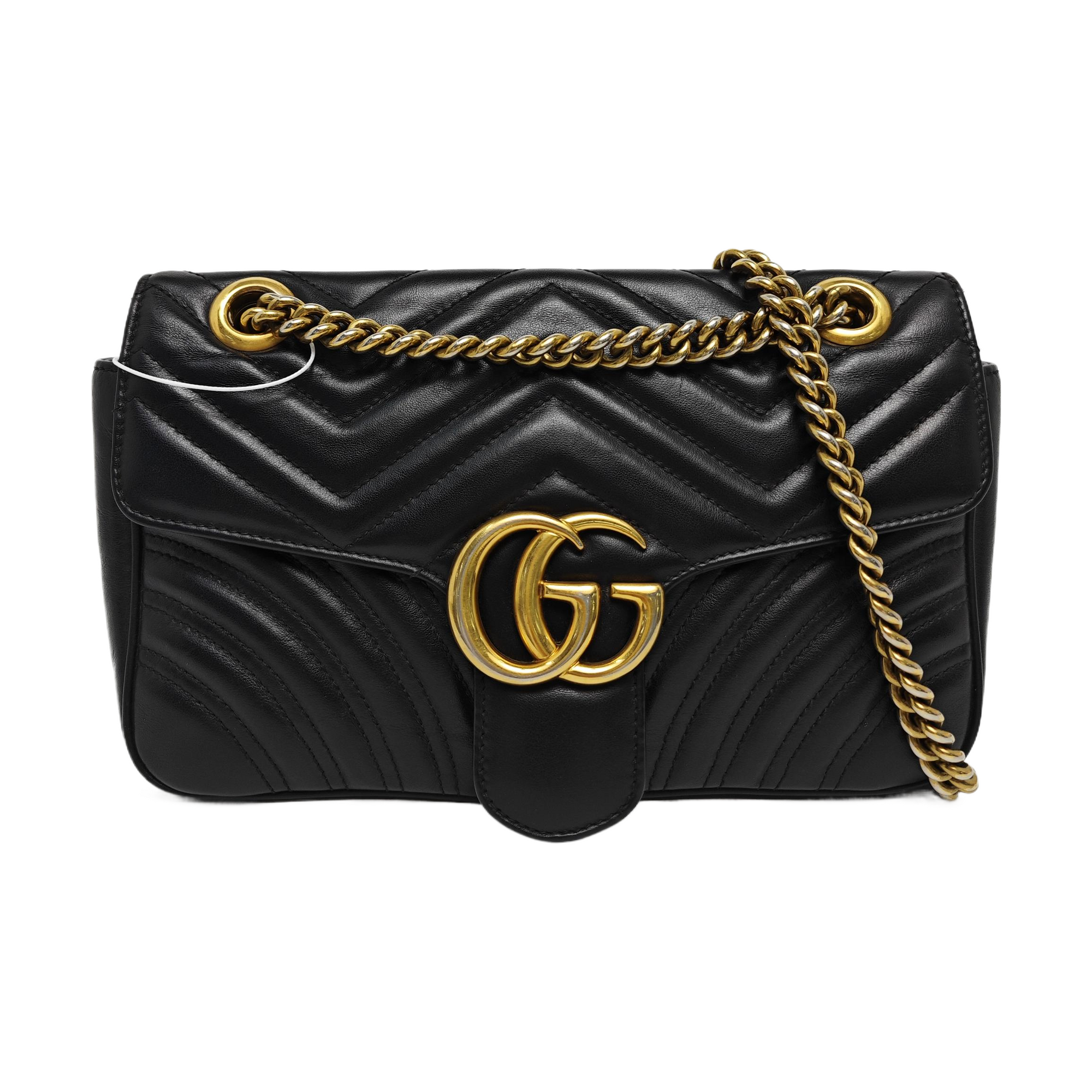 GG Marmont Small Quilted Calfskin Black