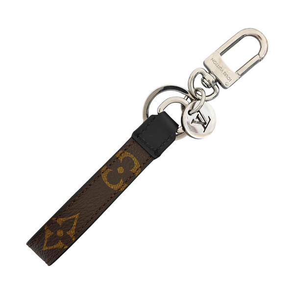 Coated Canvas Bag Charm Brown