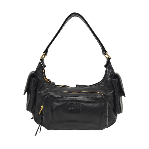Lambskin Top Handle Bag Black