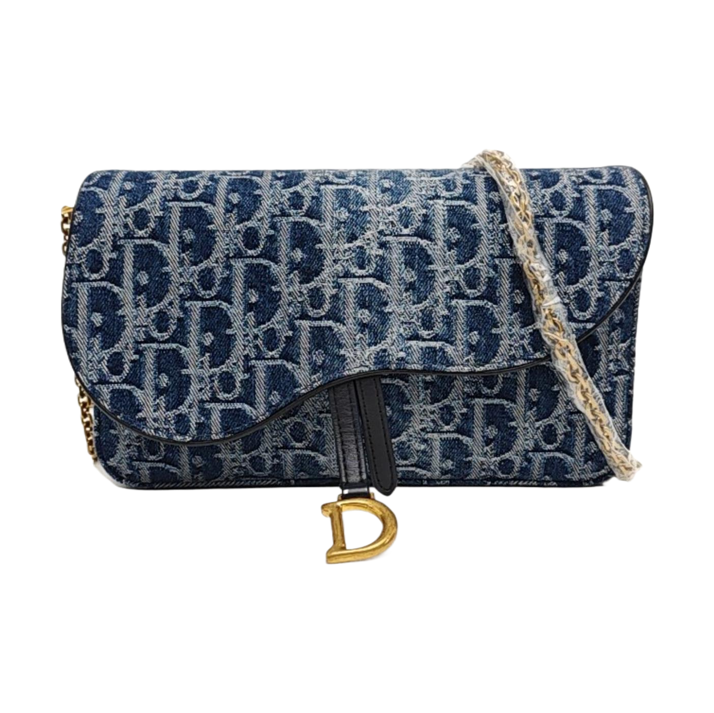 Saddle Medium Oblique Denim Blue