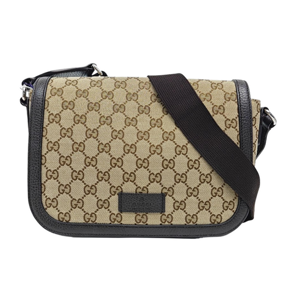Monogram Canvas Shoulder Bag Brown