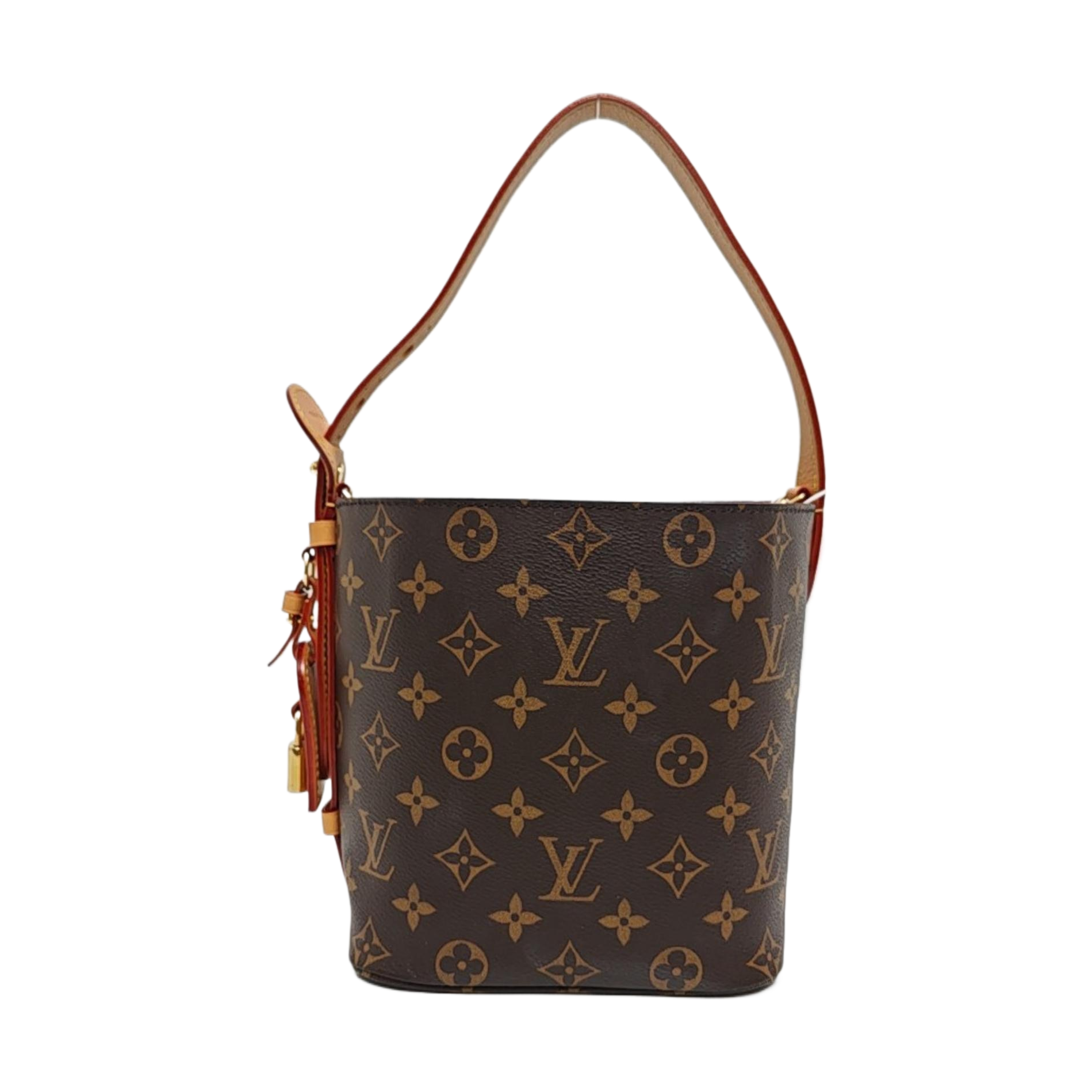 ALL IN BB Monogram Coated Canvas Brown