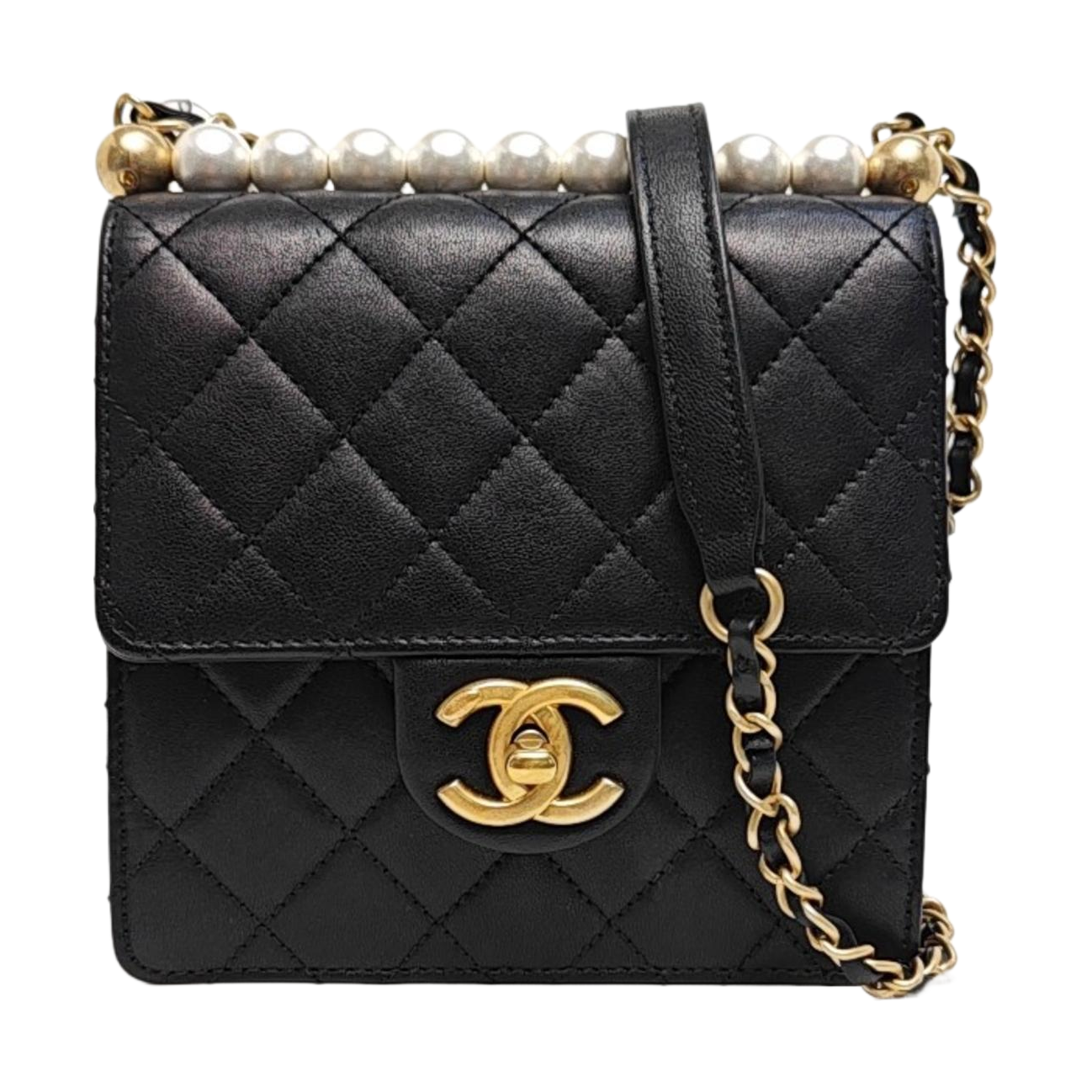 Quilted Lambskin Mini Black
