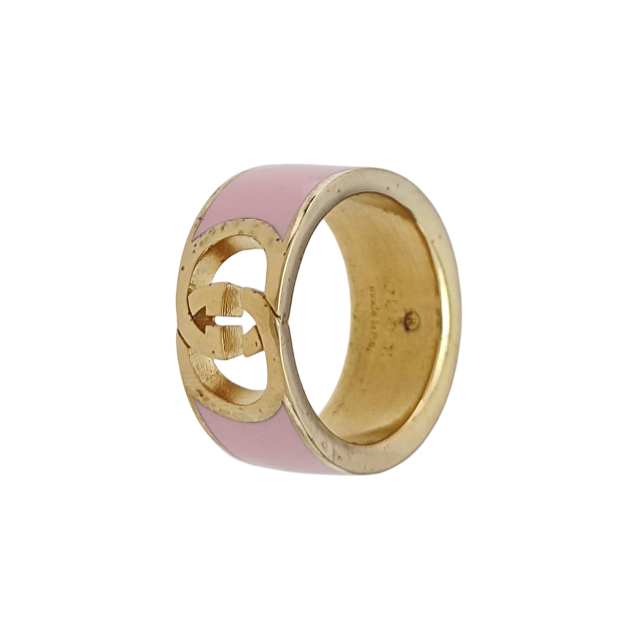 Interlocking G Metal Red Ring EU 56
