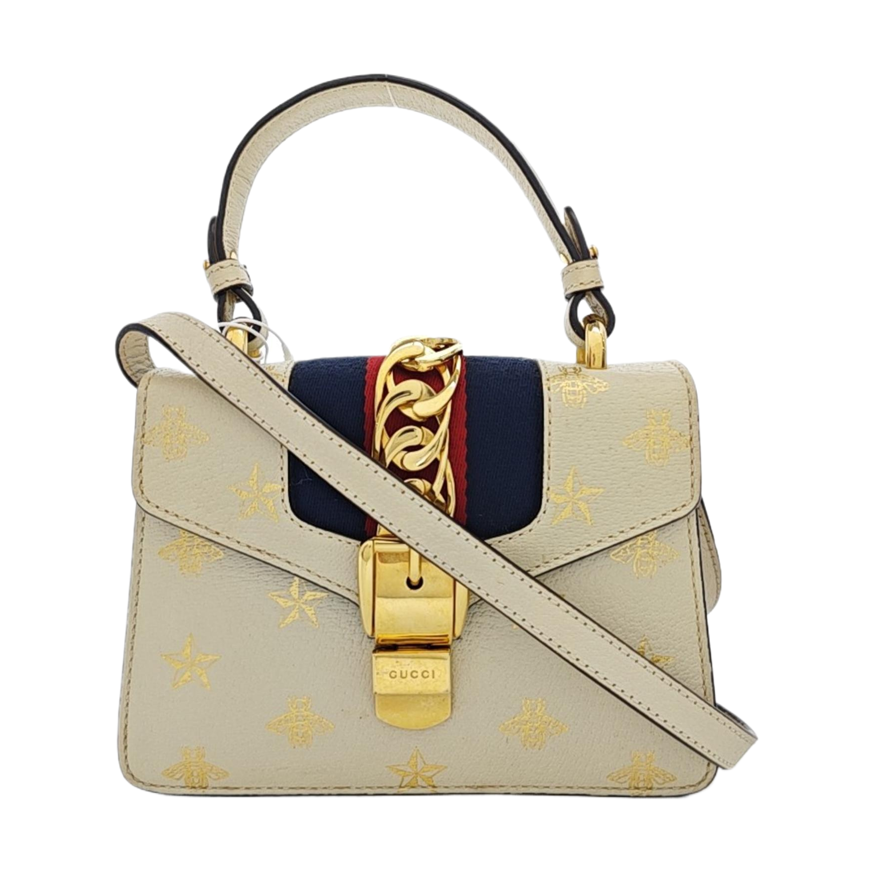 Sylvie Mini Calfskin White
