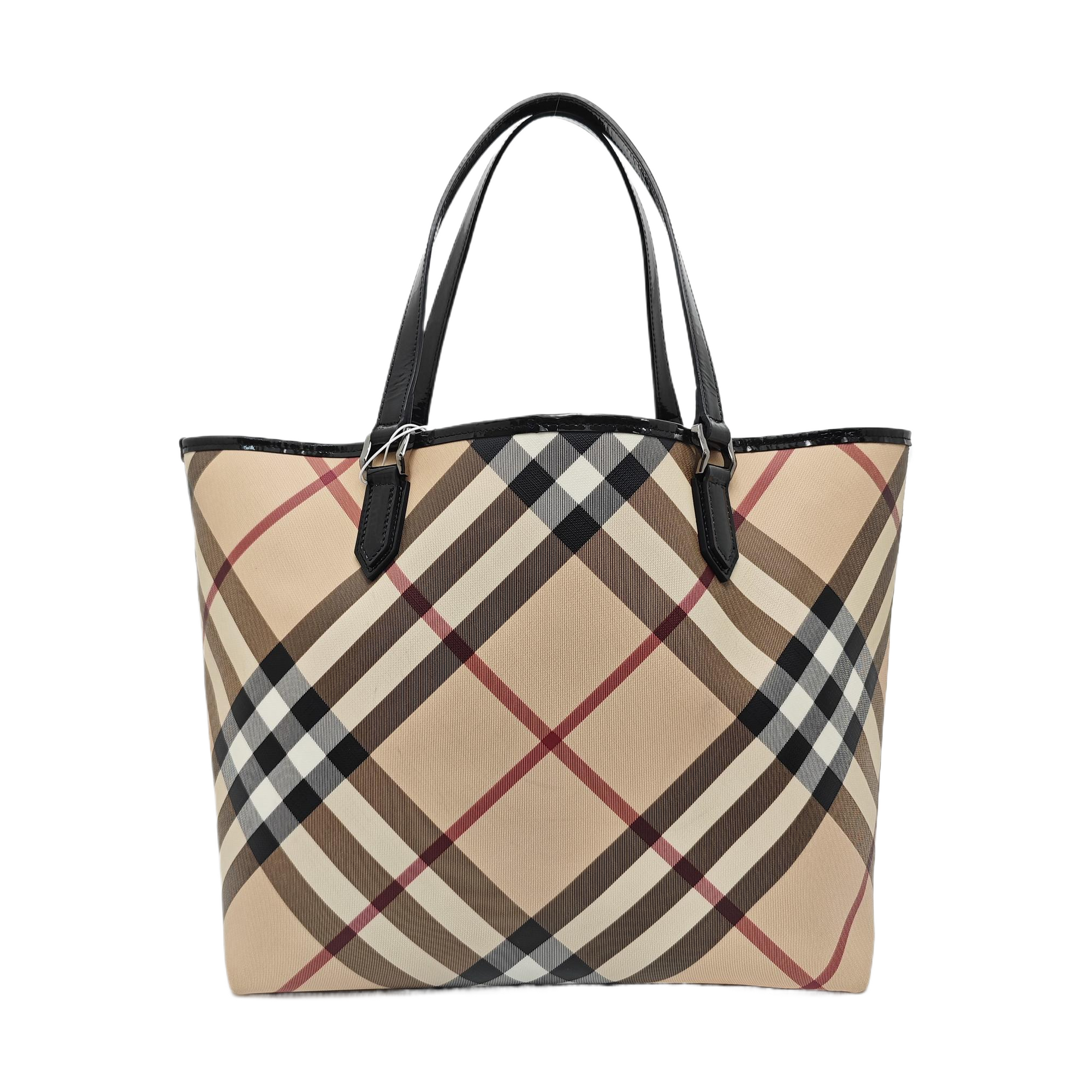 Coated Canvas Tote Bag Beige