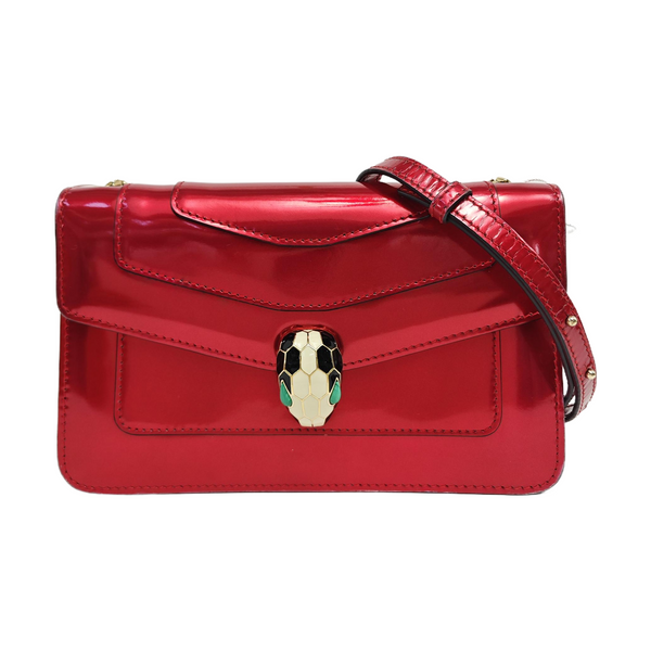 SERPENTI FOREVER Small Patent Leather Red