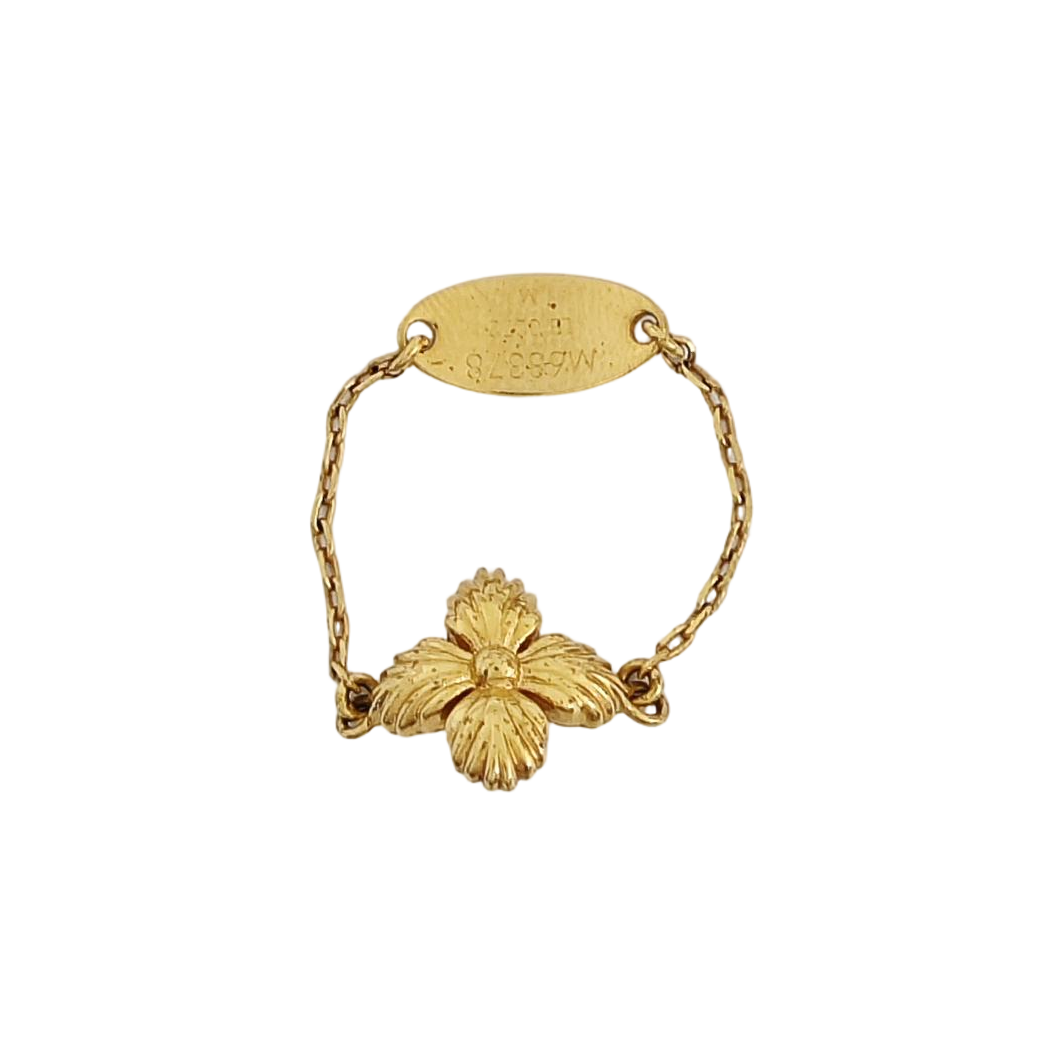 BLOOMING STRASS Metal Gold Ring EU 62