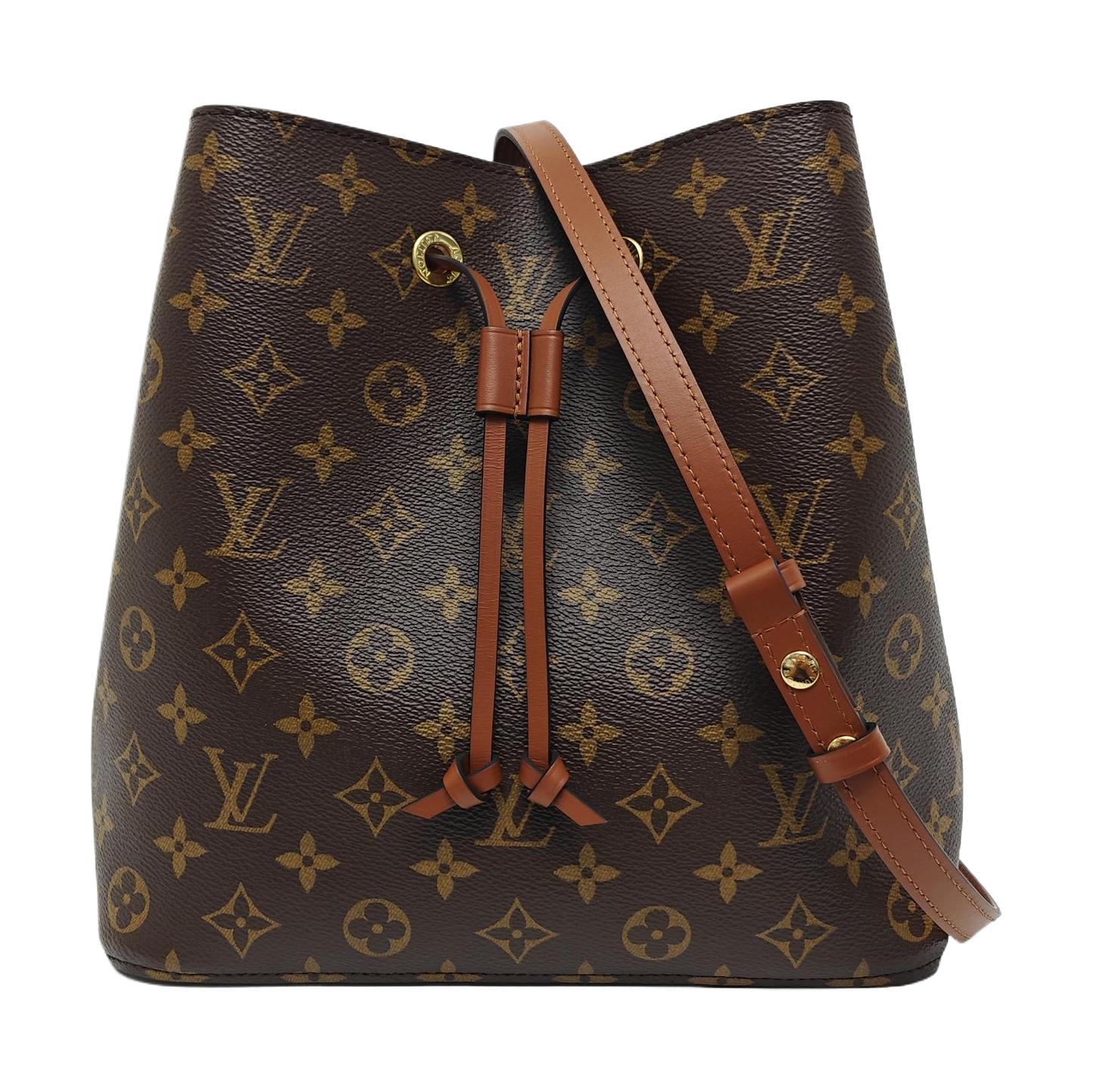 NÉONOÉ MM Monogram Coated Canvas Brown