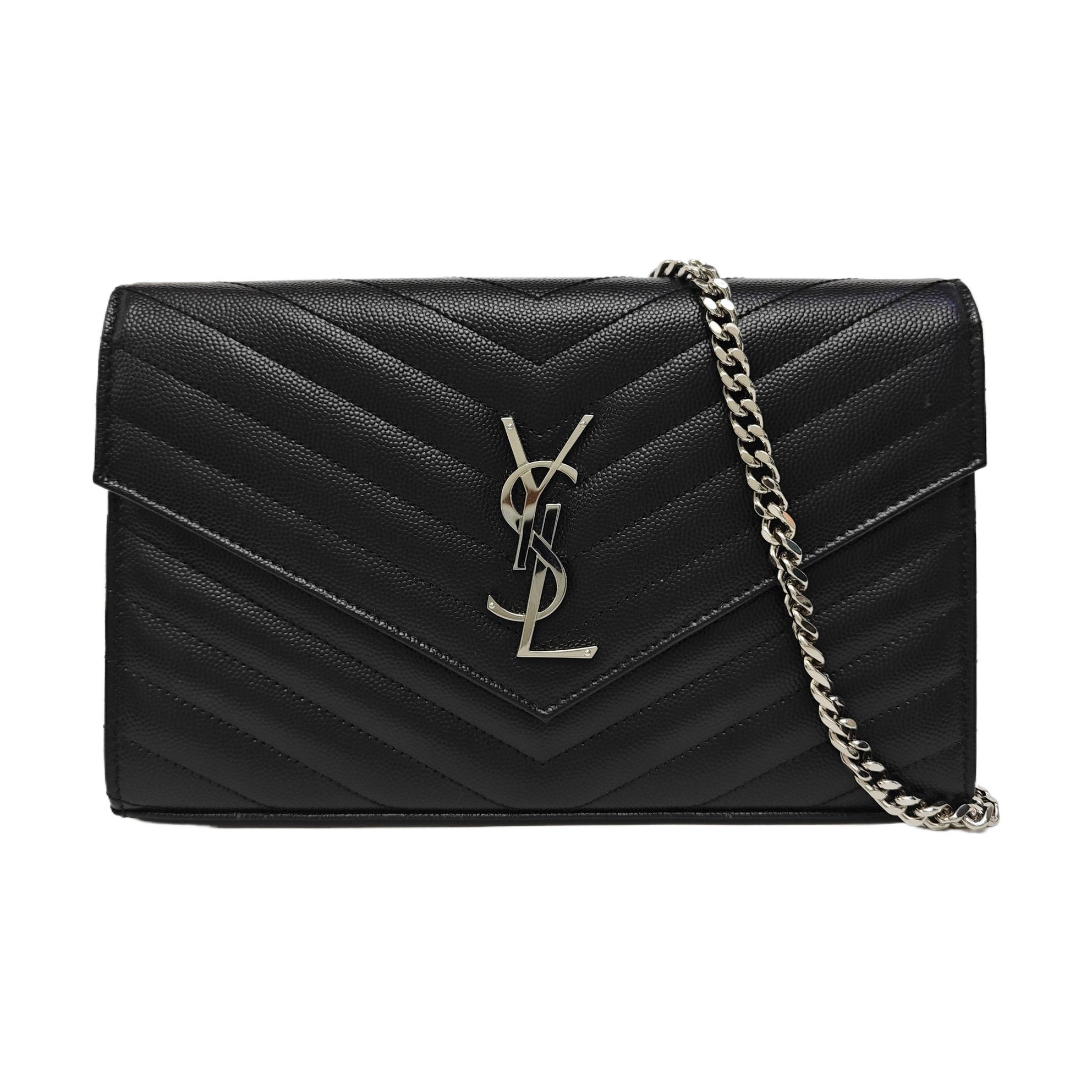 MONOGRAM Medium Chevron Calfskin Black