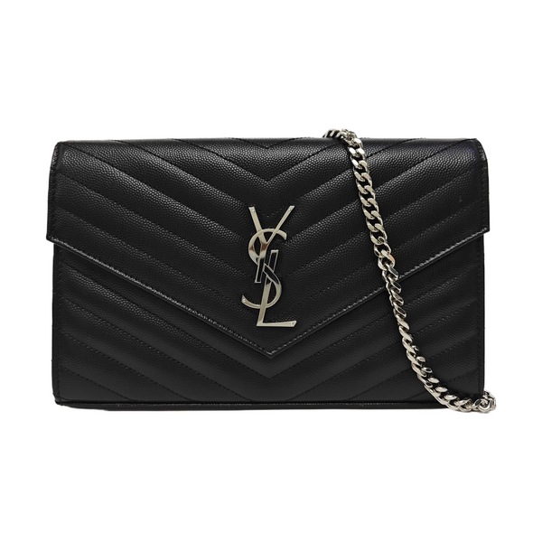 MONOGRAM Medium Chevron Calfskin Black