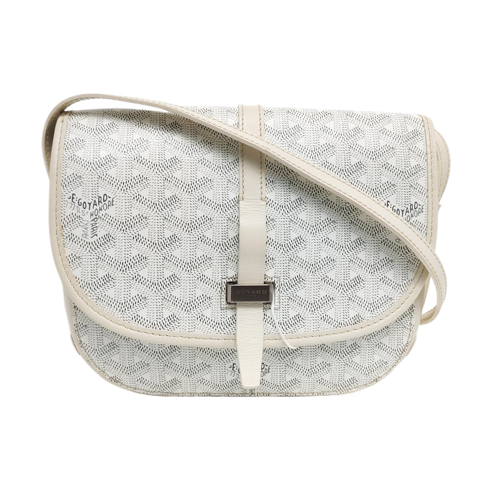 Authenticated pre-owned  Belvedere Coated Canvas White - Shoulder Bag at Looply