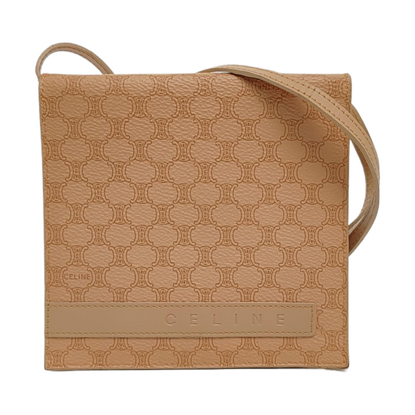Coated Canvas Shoulder Bag Beige