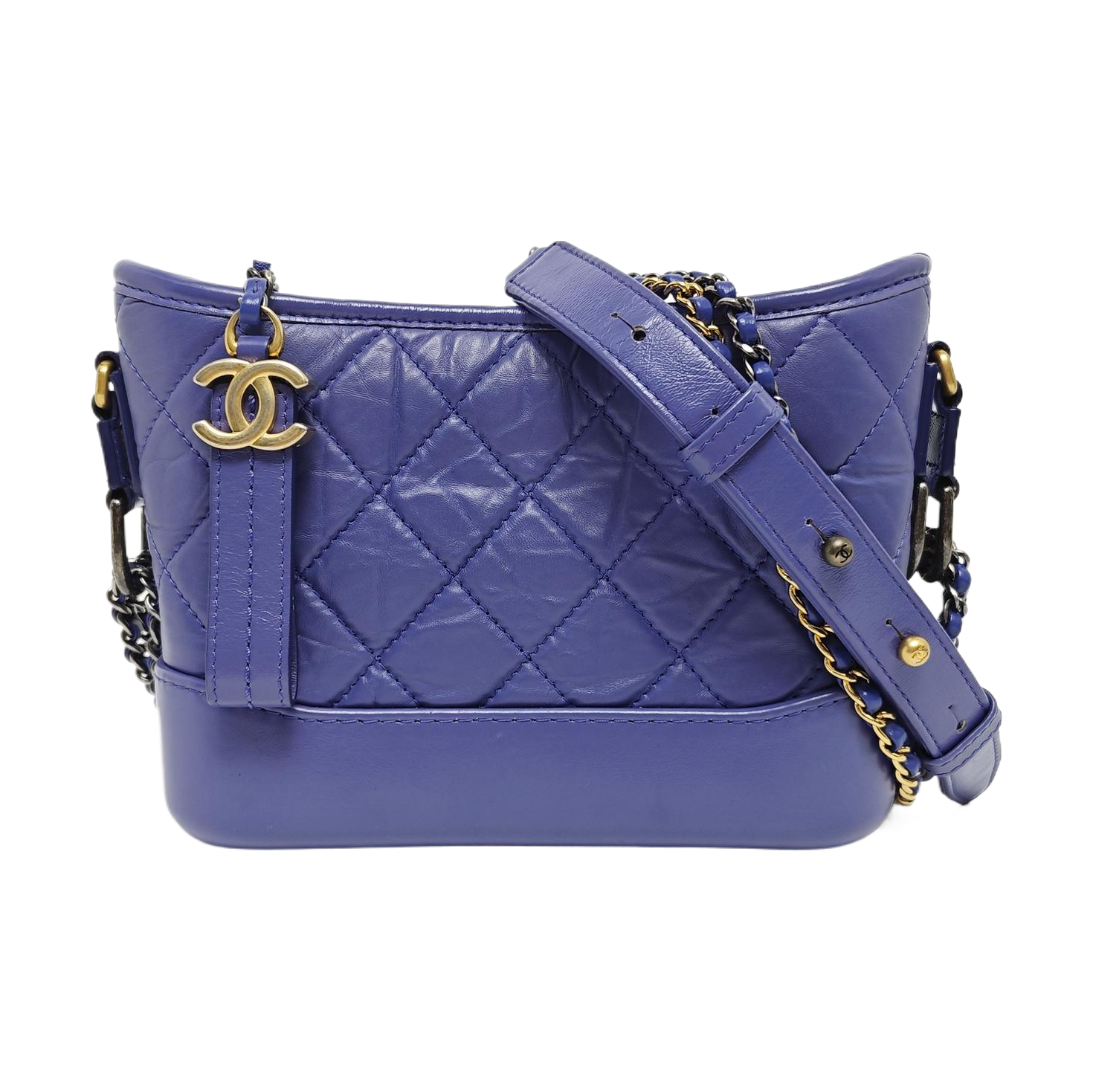 GABRIELLE Small Quilted Calfskin Purple