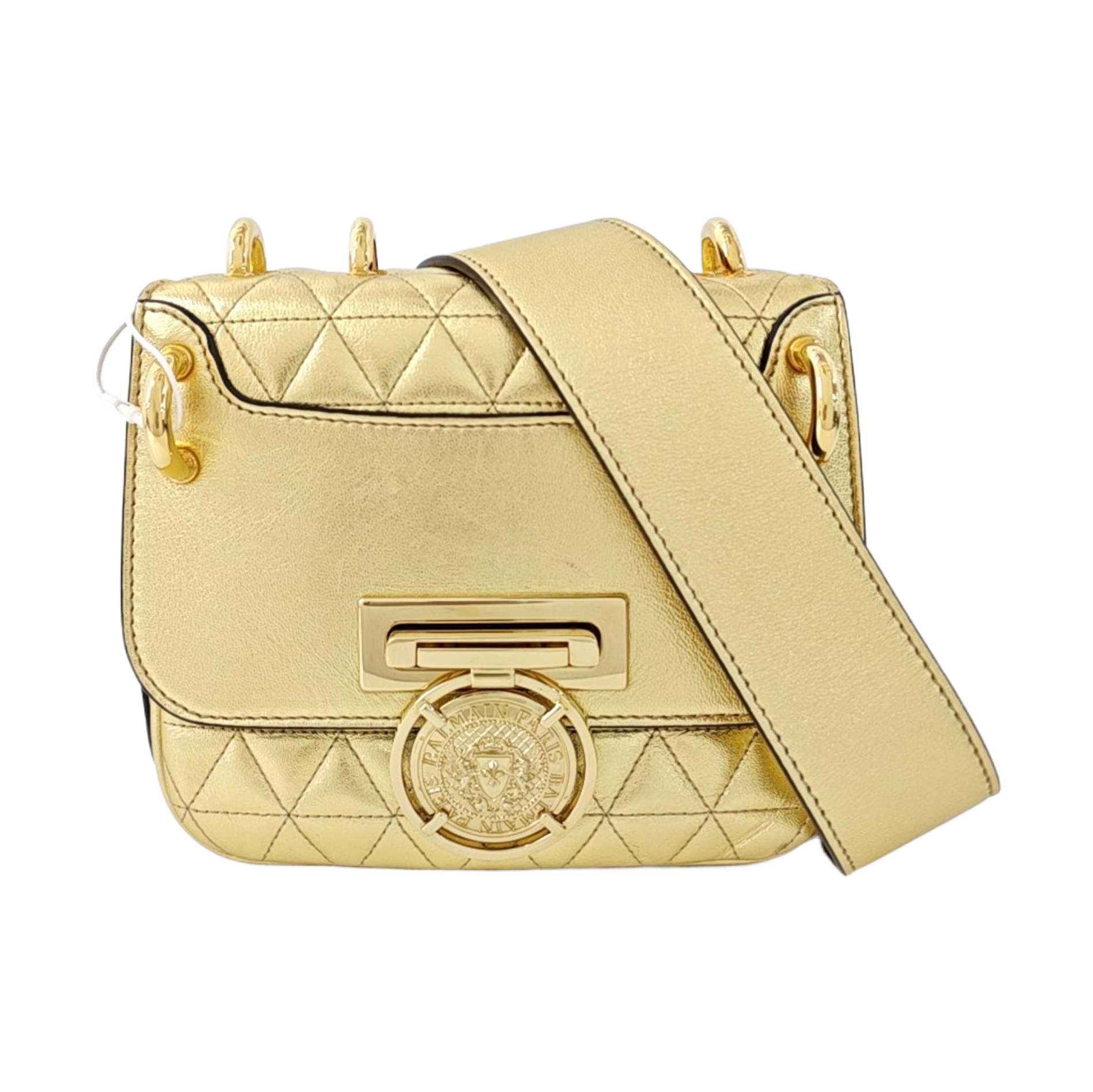 Quilted Calfskin Shoulder Bag Gold