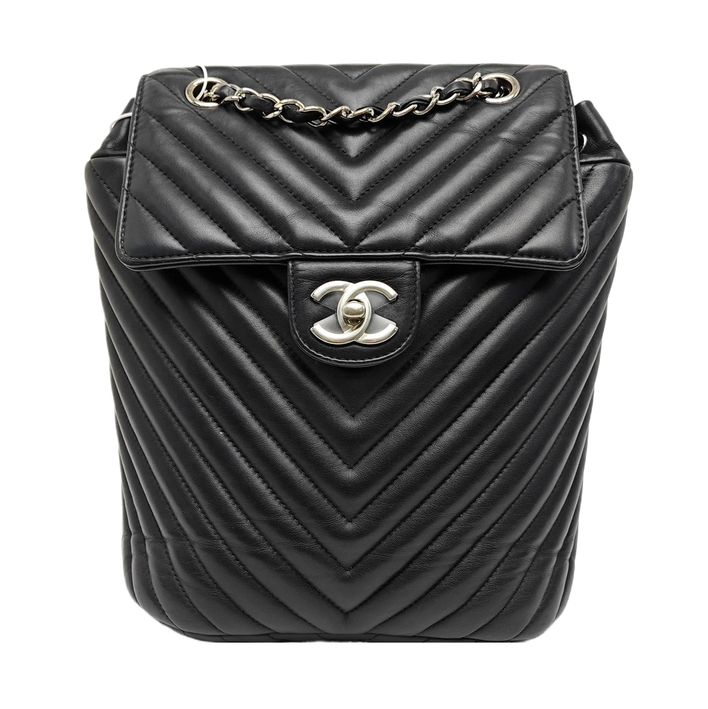 URBAN SPIRIT Small Chevron Calfskin Black